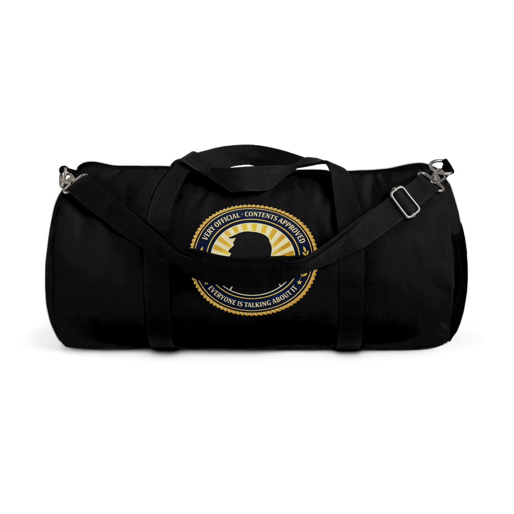 Very Official Contents Approved Duffel Bag | Political Parody Travel Bag