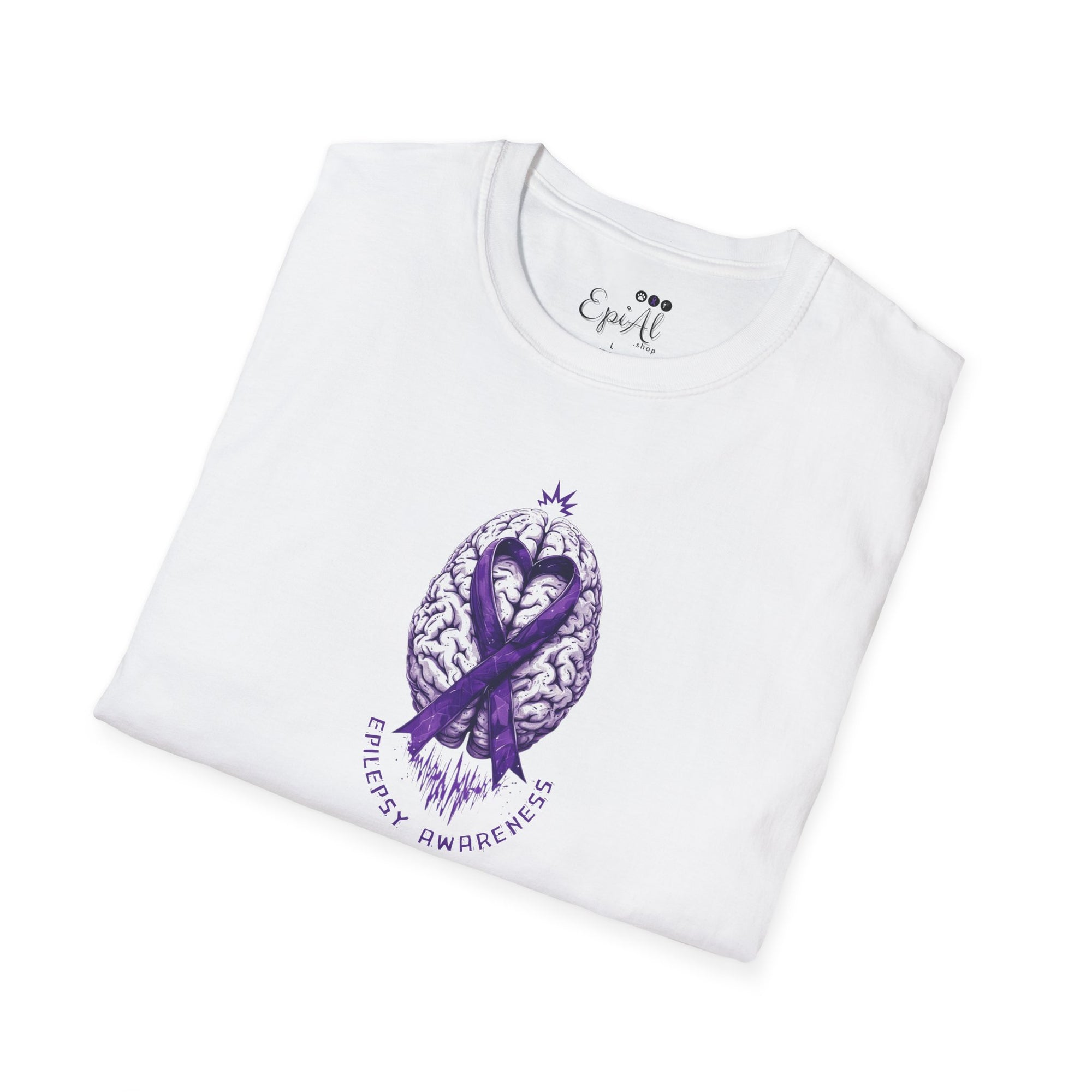 Purple Ribbon Brain Graphic Unisex T-Shirt