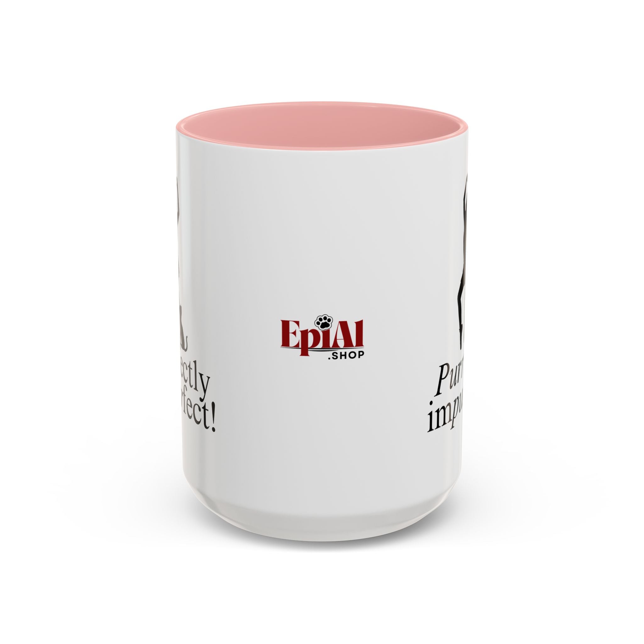 Photo depicting the ​Purrfectly Impurrfect Accent Coffee Mug (11, 15oz) from EpiAl's Shop.
