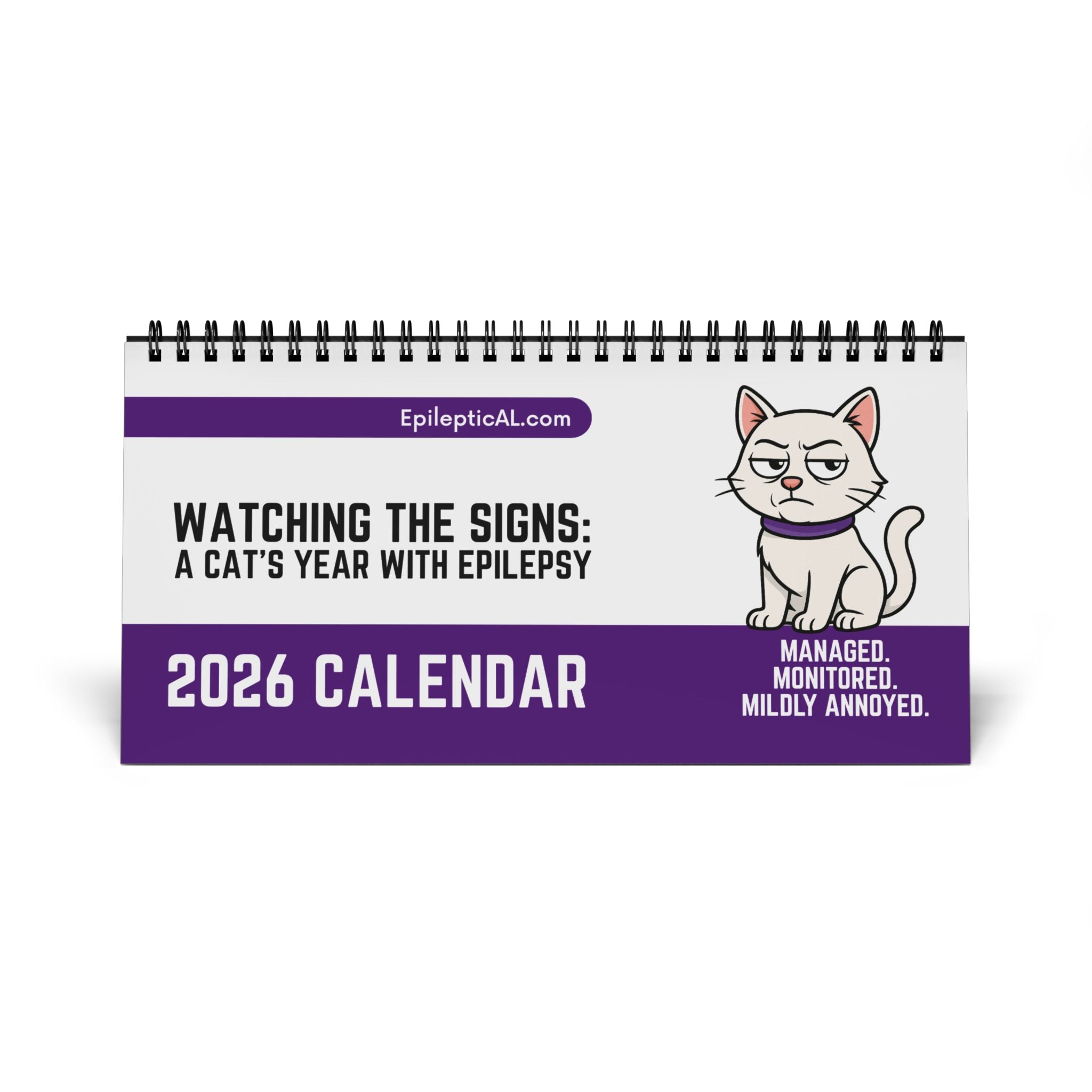 Watching the Signs: A Cat’s Year With Epilepsy Desktop Calendar (Epileptic AL)