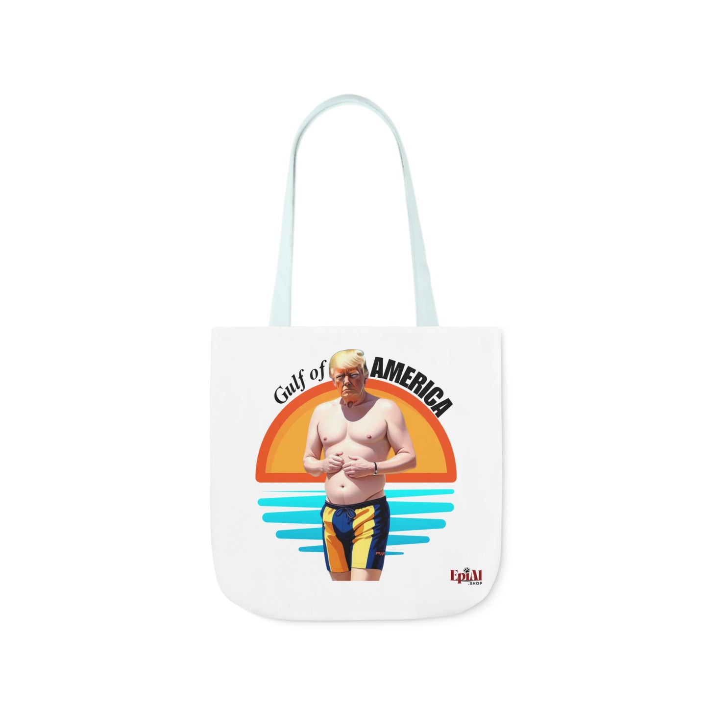 Gulf of America Canvas Tote Bag with 4-Color Straps - Fun Beach Accessory