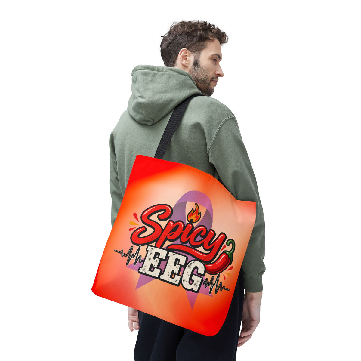 Spicy EEG Epilepsy Awareness Tote Bag | Funny Seizure Warrior Carryall