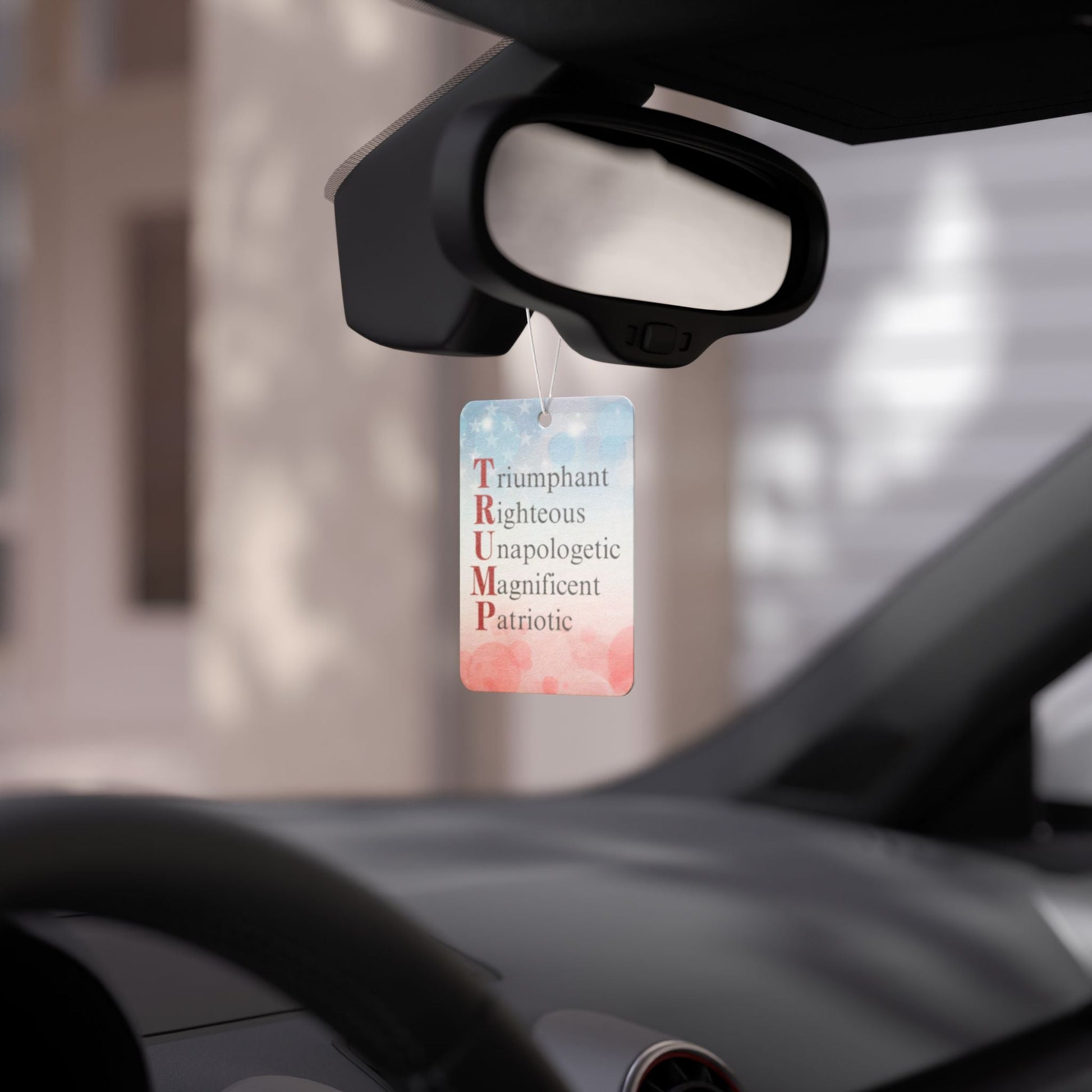 Political Statement Car Air Freshener - Pro-Trump Design Printify