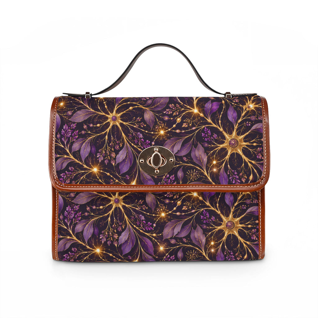 Beautifully Miswired Neuron Floral Satchel Bag | Epilepsy Awareness Handbag