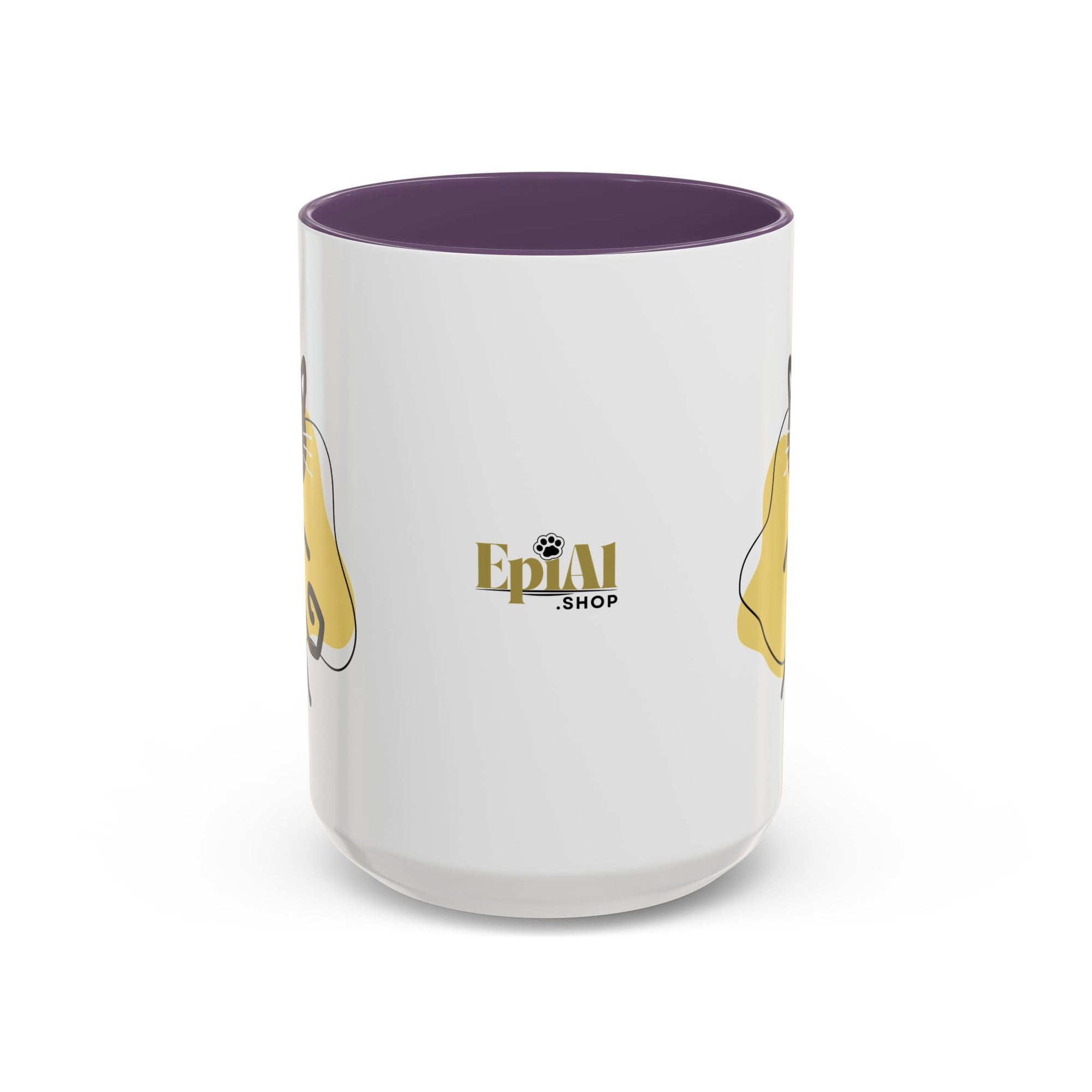 Playful Cat Accent Coffee Mug - 11oz & 15oz