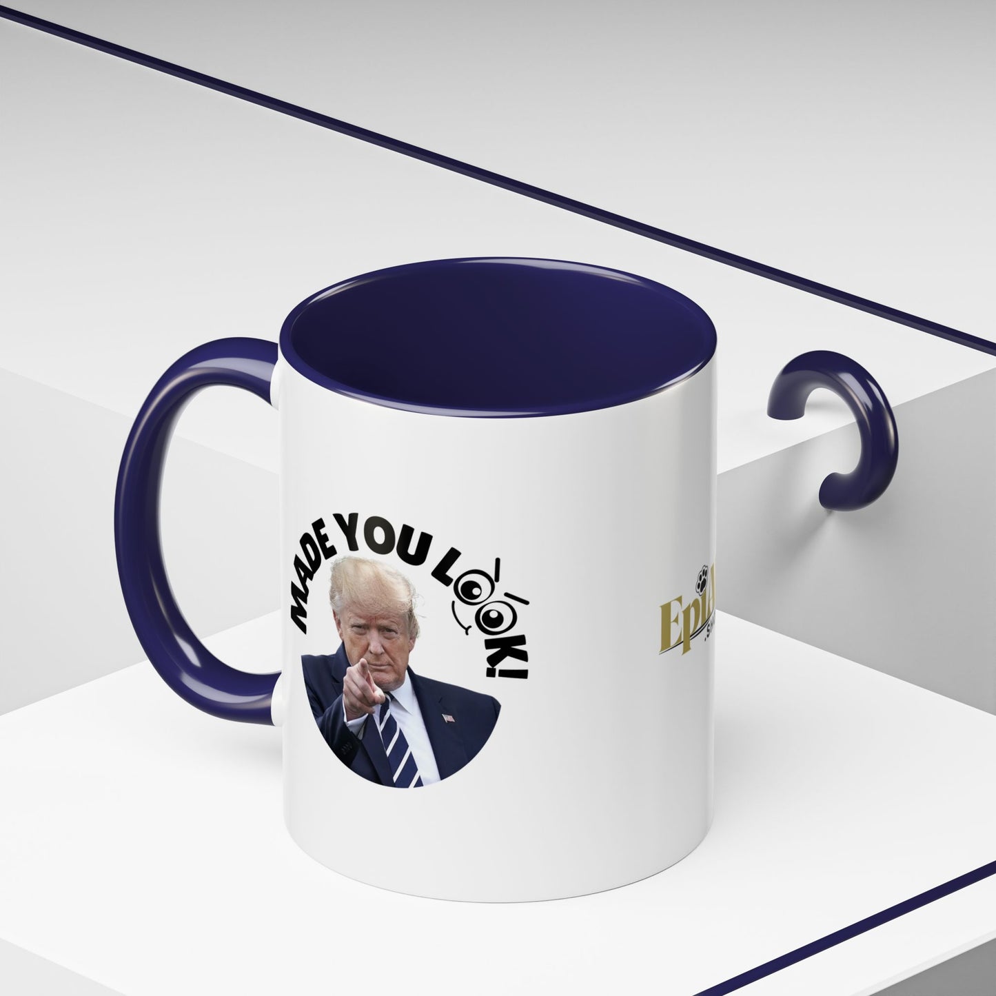 Made You Look! Accent Coffee Mug - 11oz & 15oz - Funny Political Gift