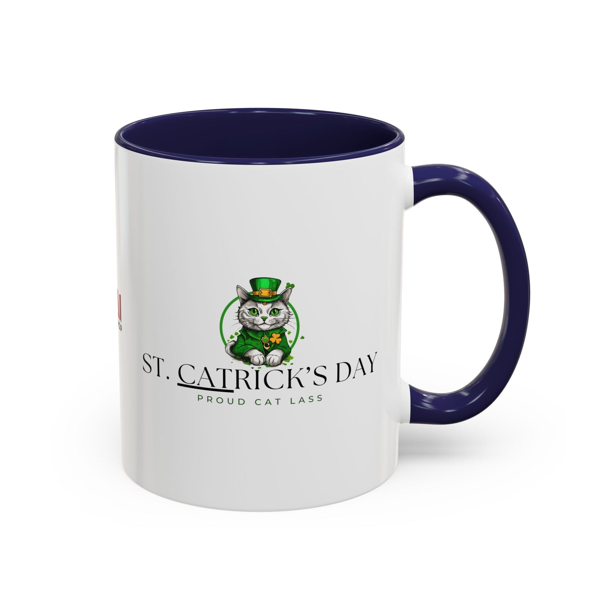 St. Patrick's Day Cat Coffee Mug - Proud Cat Lass Design Printify