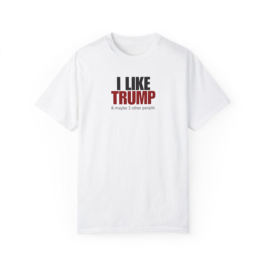 Garment-Dyed Unisex T-Shirt - "I Like Trump & Maybe 3 Other People" - Casual Statement Tee for Political Fans Printify