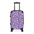 Purple Cat Paw Print Hard-Shell Suitcase | Abstract Cat Lover Luggage