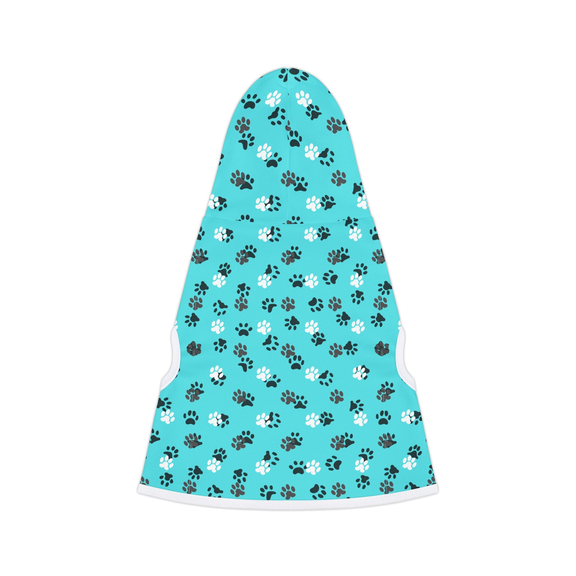 Teal Paw Prints Pet Hoodie