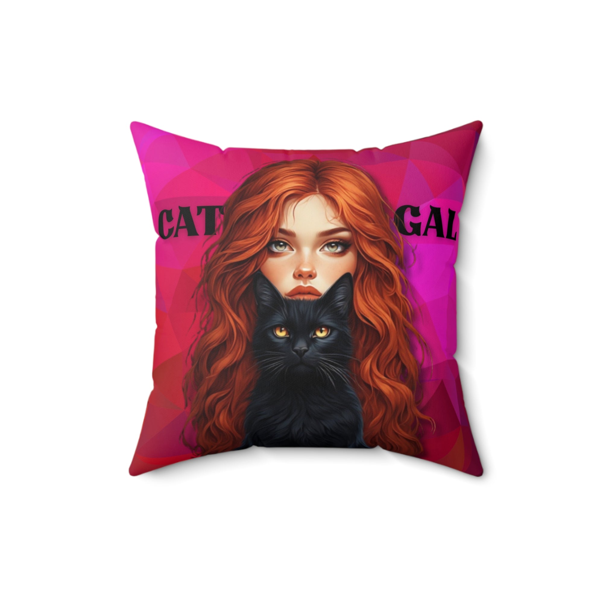 Cat Gal Decorative Pillow, Home Decor