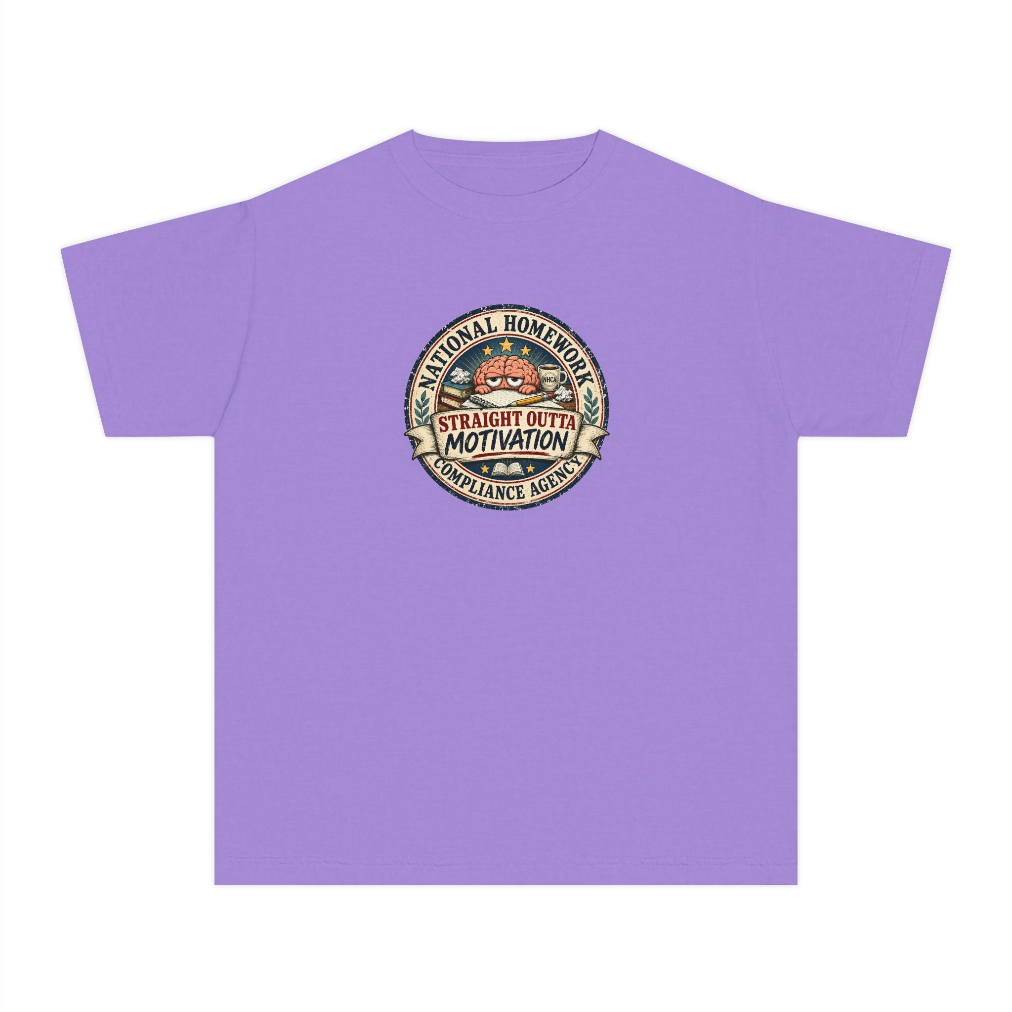 National Homework Compliance Agency Straight Outta Motivation Kids T-Shirt