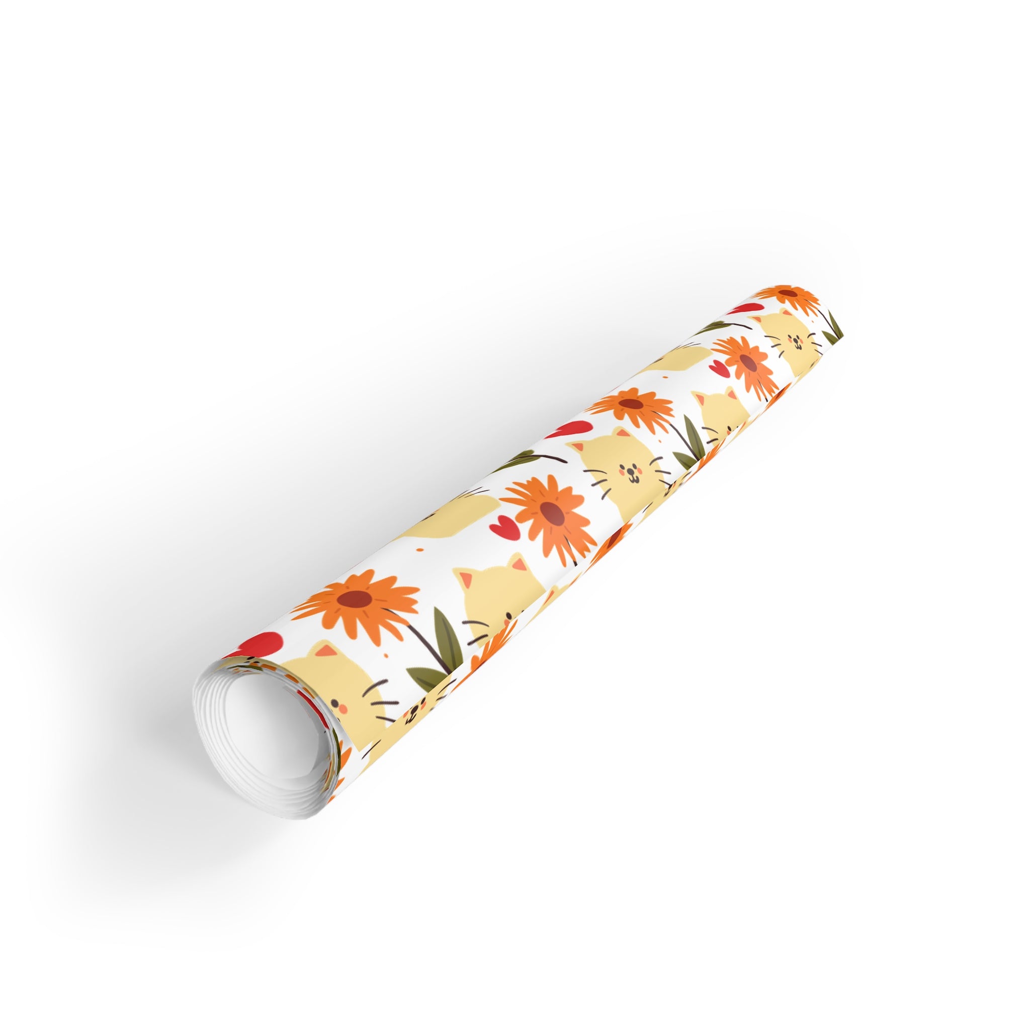 Flower Kitty Wrapping Paper – Cute Cat Gift Wrap