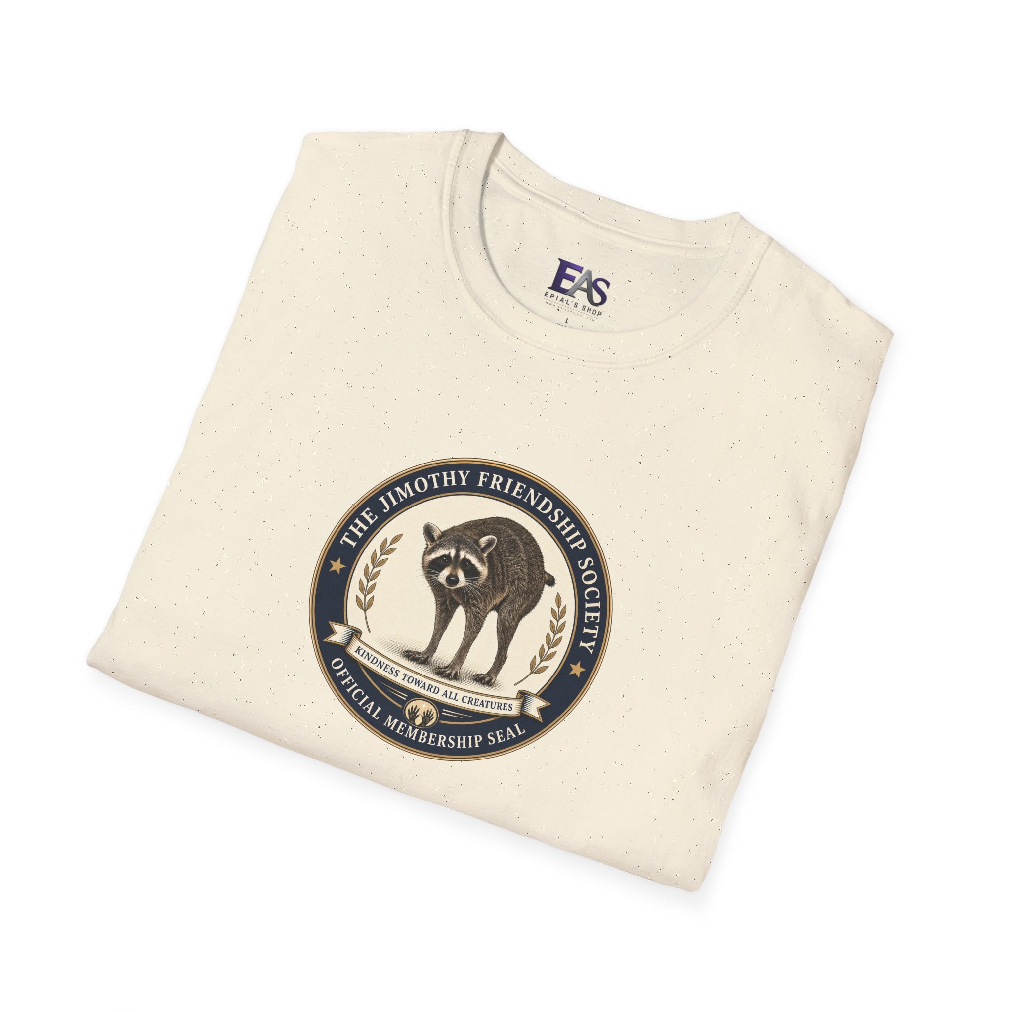The Jimothy Friendship Society T-Shirt | Raccoon Membership Seal Tee