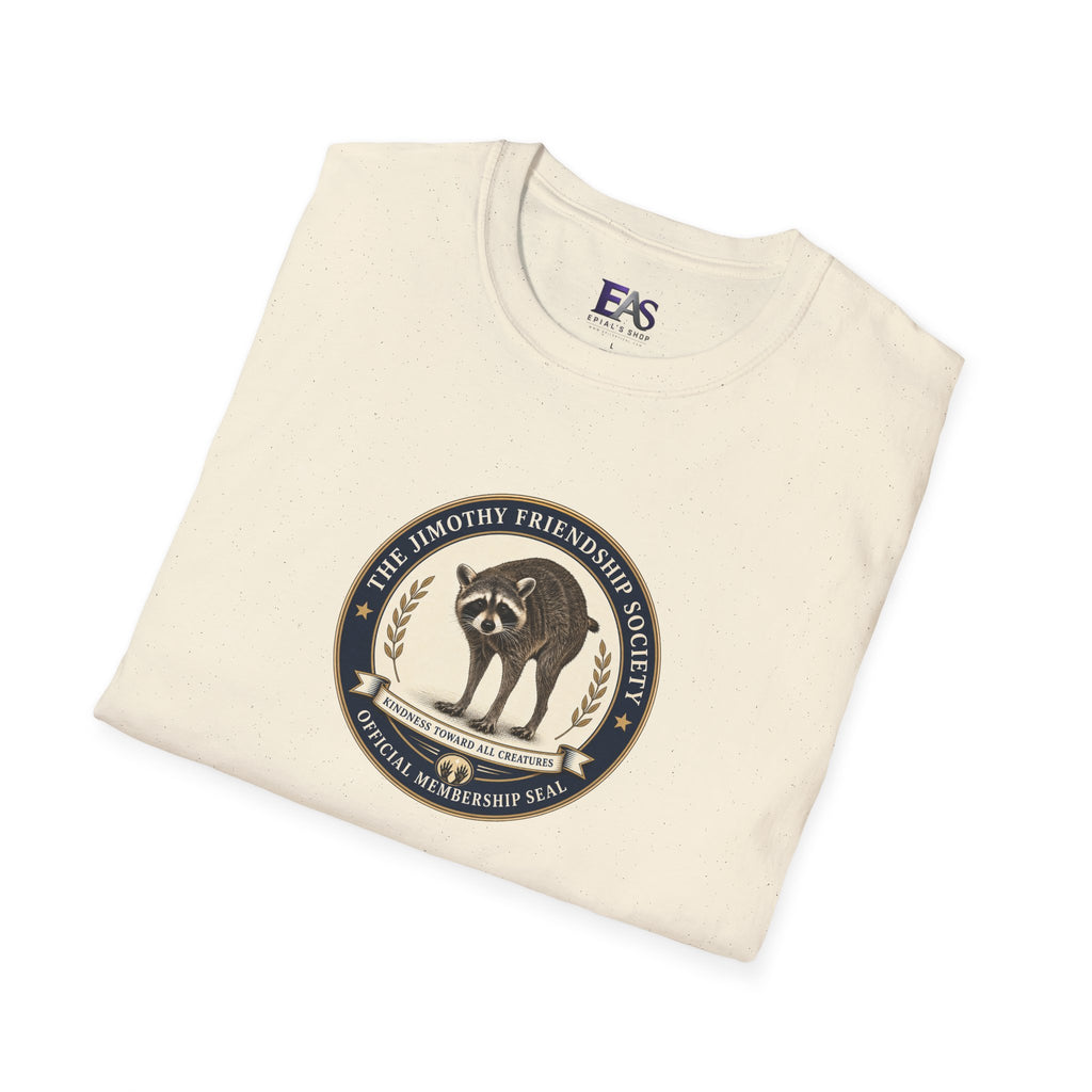 The Jimothy Friendship Society T-Shirt | Raccoon Membership Seal Tee