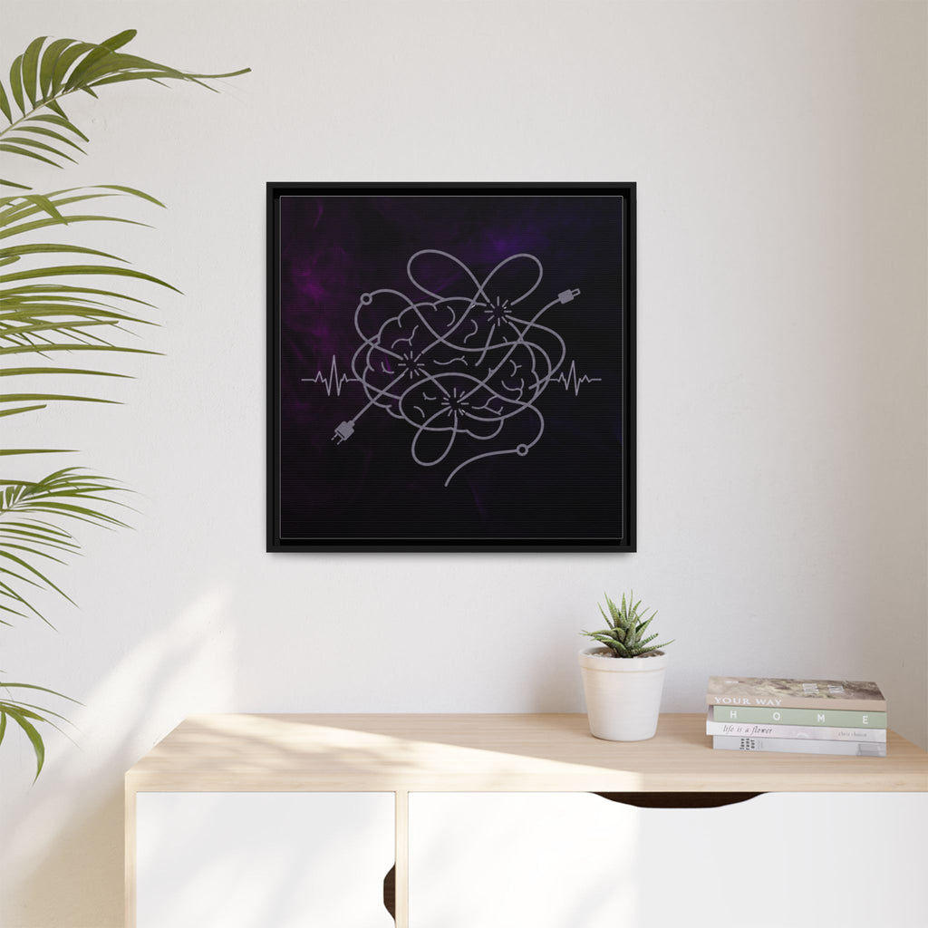 Tangled Brain Epilepsy Awareness Framed Canvas Print