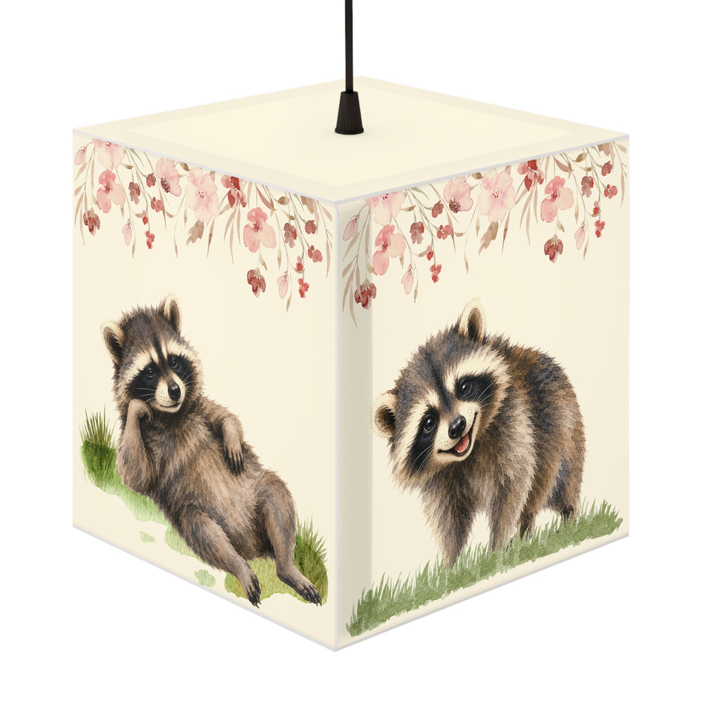 Jimothy Mood Collection Cube Lamp – Curious, Cozy, Unbothered & Happy Watercolor Raccoon Light