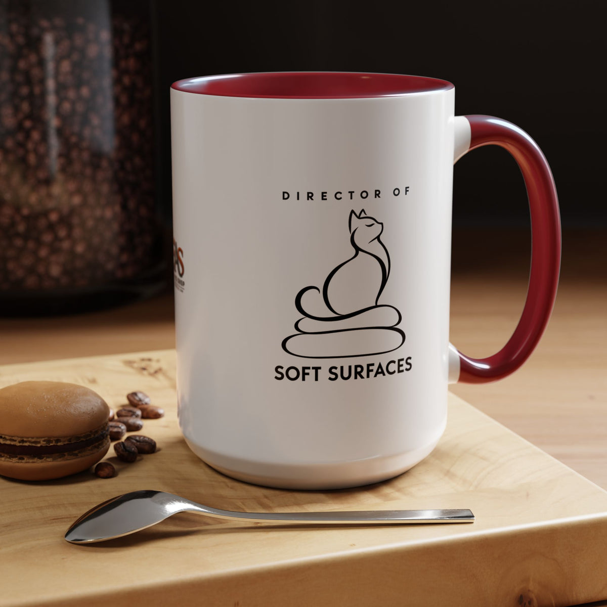 Director of Soft Surfaces Cat Mug | Funny Cat Lover Coffee Cup (11oz/15oz)
