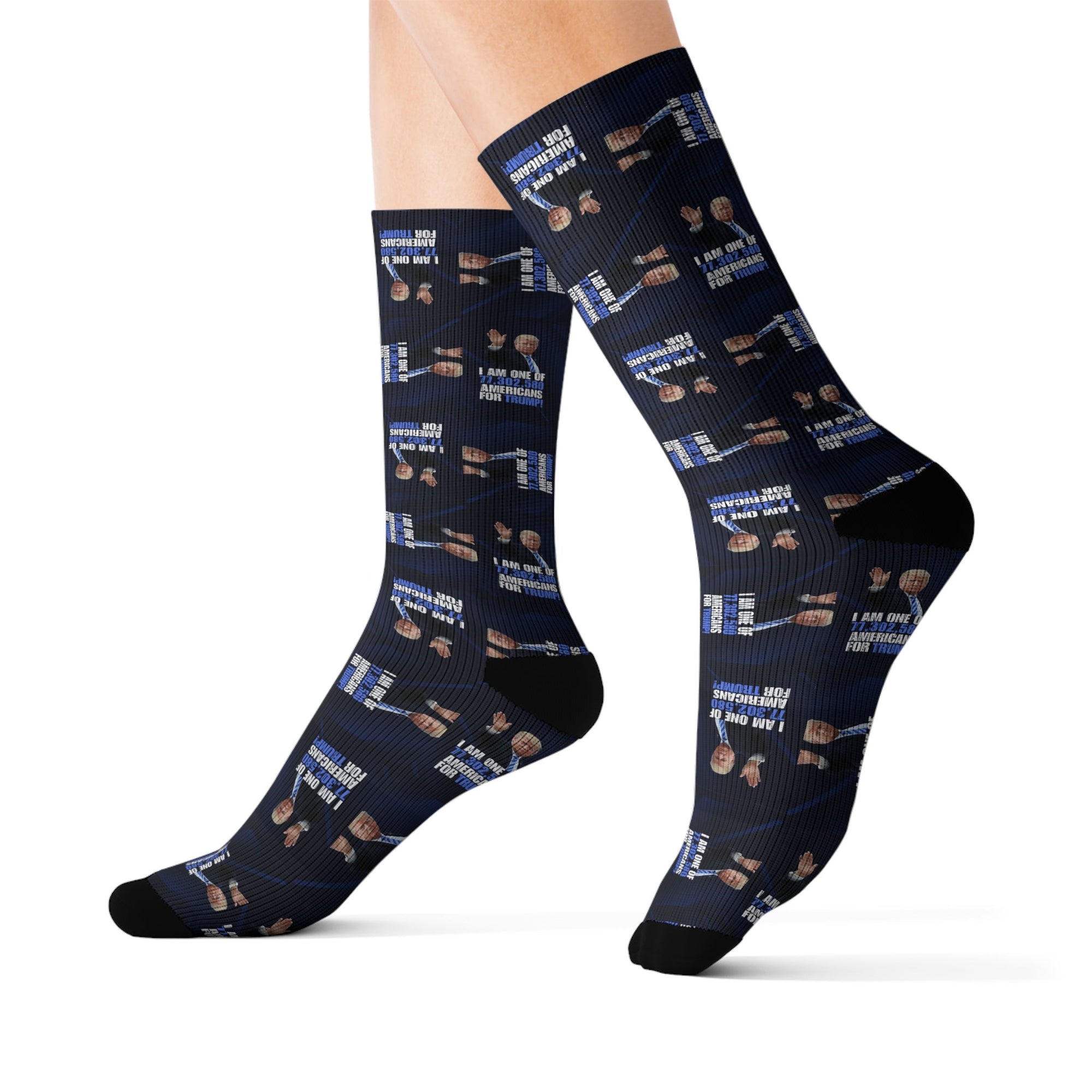 Fun Sublimation Socks - American for Trump Design Printify