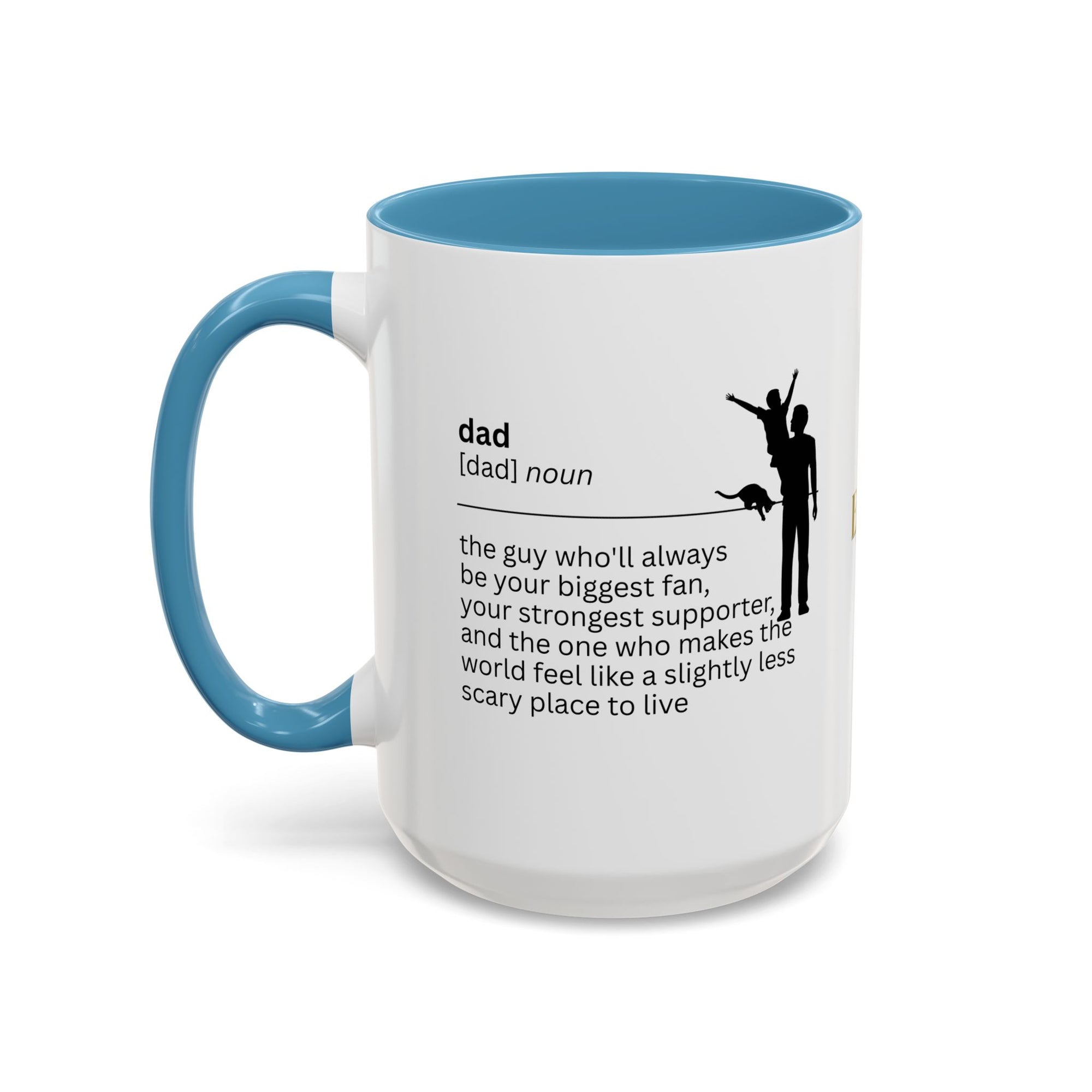 Dad Biggest Fan Accent Coffee Mug - Perfect Gift for Dads