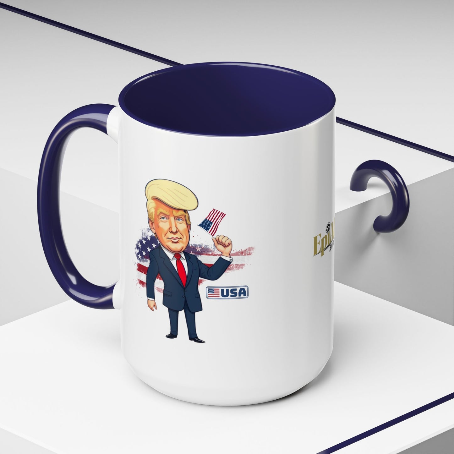 Flag Waving Trump USA Coffee Mug