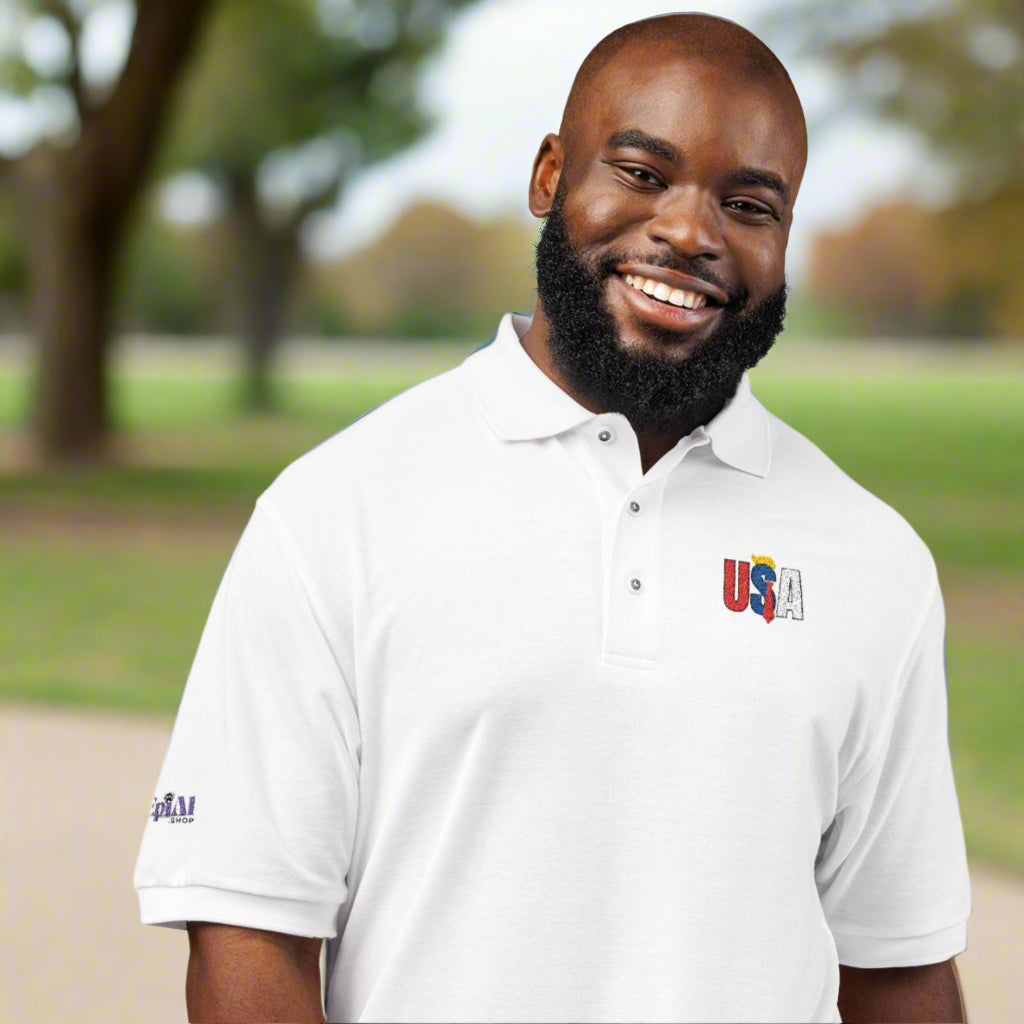 Classic Trump USA Embroidered Unisex Polo Shirt