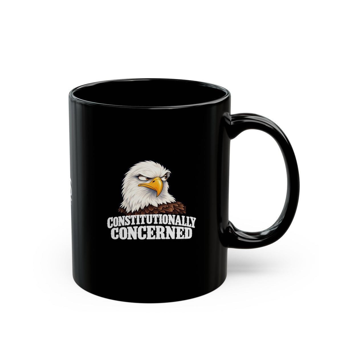 Constitutionally Concerned Black Ceramic Mug | Political Humor Coffee Cup | 11 oz & 15 oz