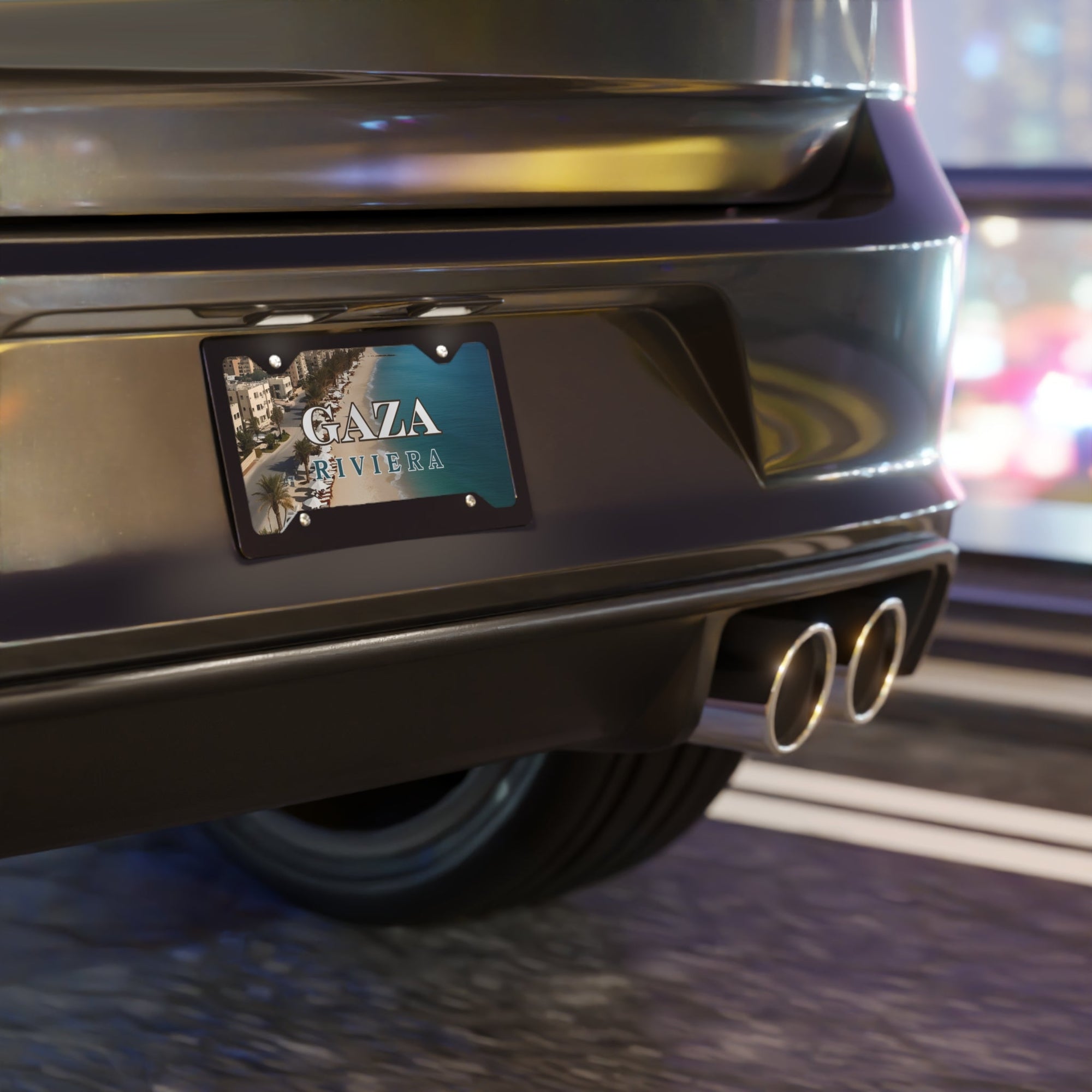 Gaza Riviera Vanity Plate – Custom Metal License Plate Printify