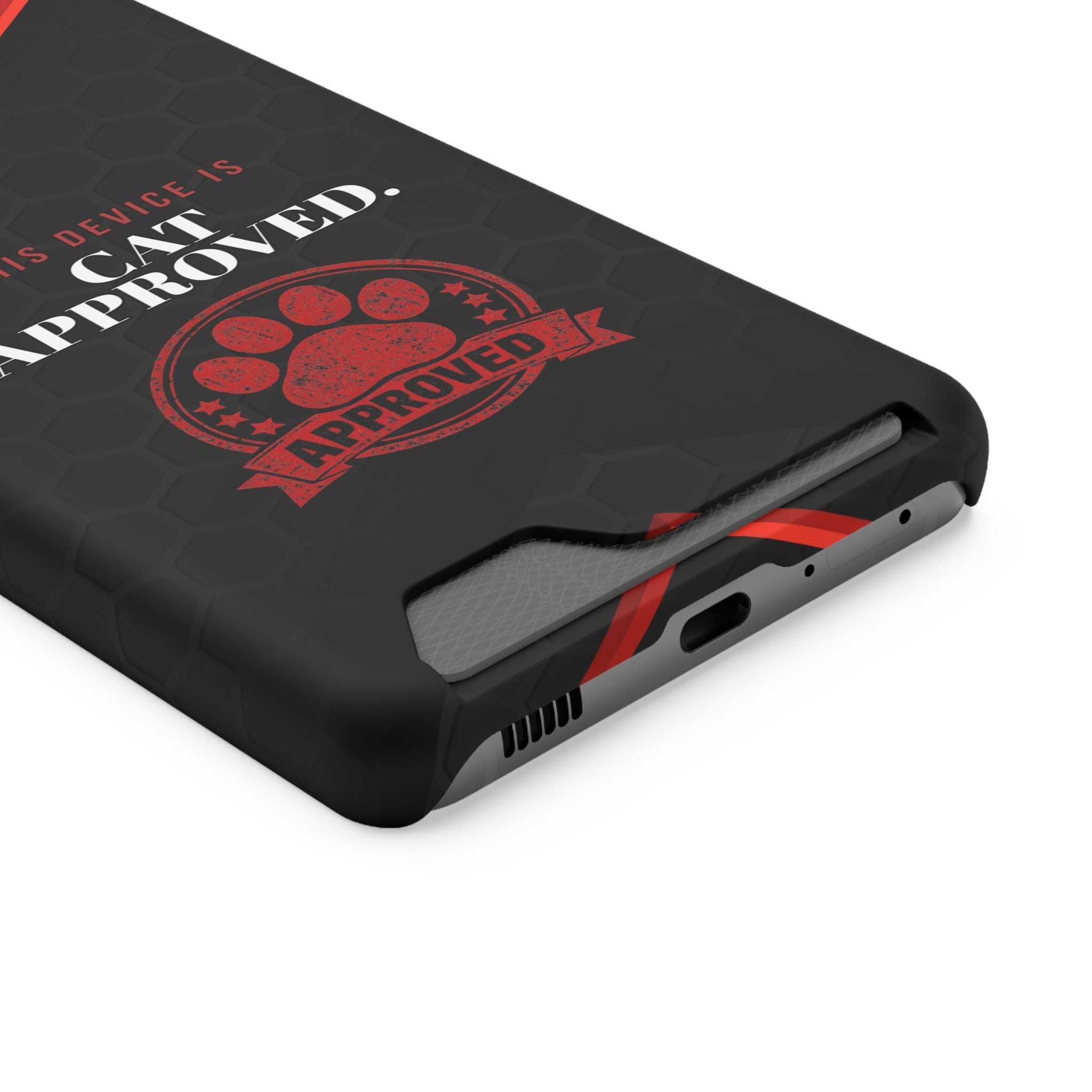 This Device Is Cat Approved iPhone Case – Paw Stamp Design