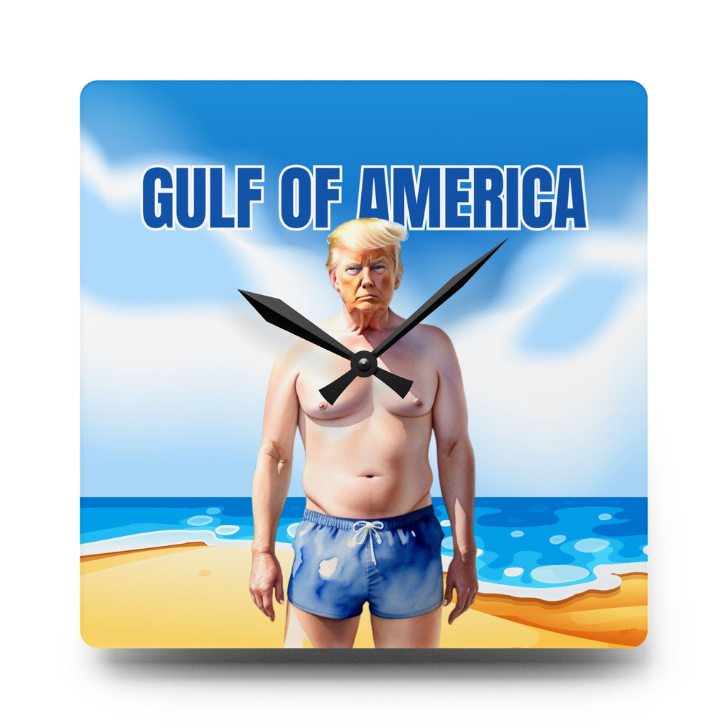 American Gulf Acrylic Wall Clock - Stylish Coastal Home Decor