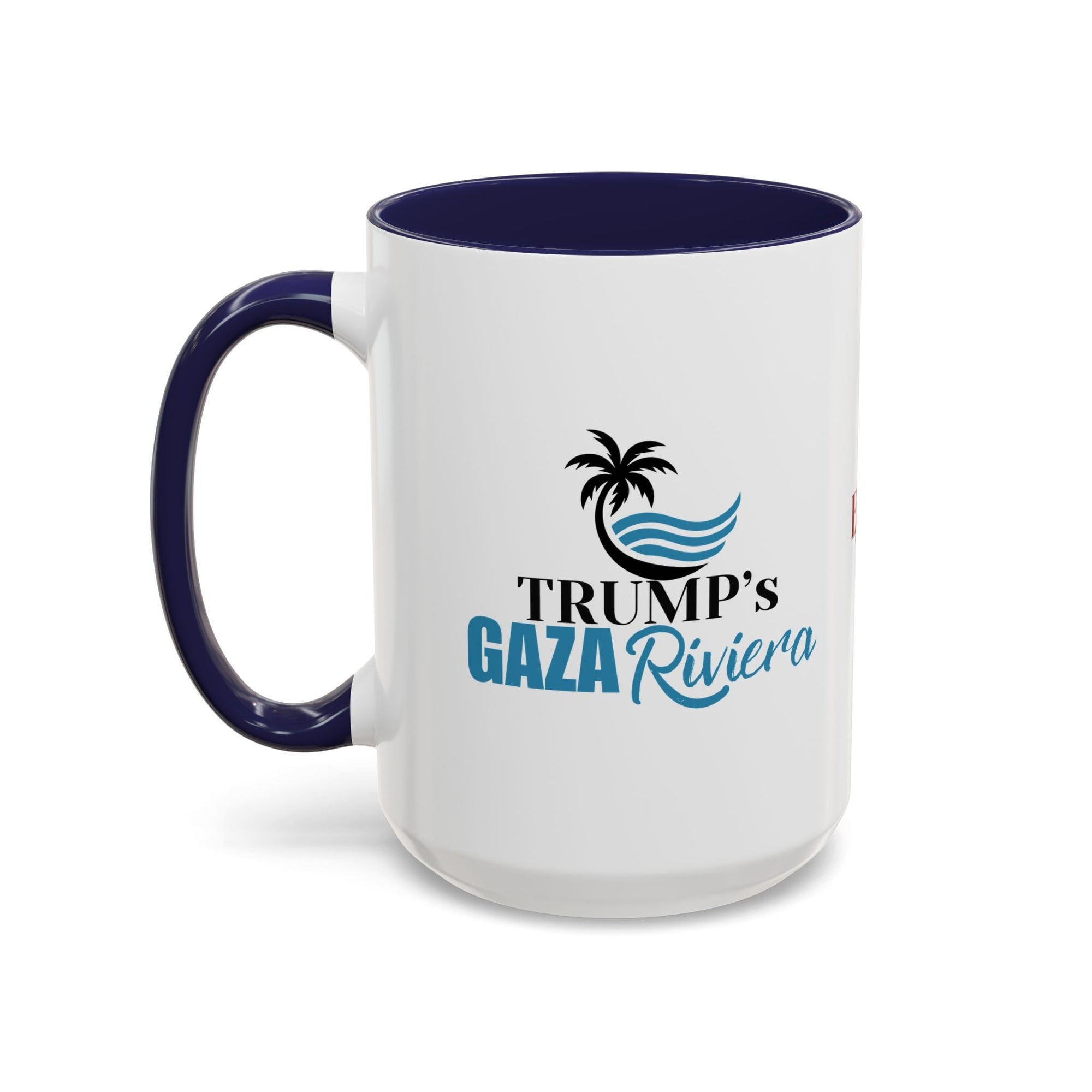 Tropical Trump’s Gaza Riviera Accent Coffee Mug - 11 & 15oz Ceramic Mug for Beach Lovers Printify