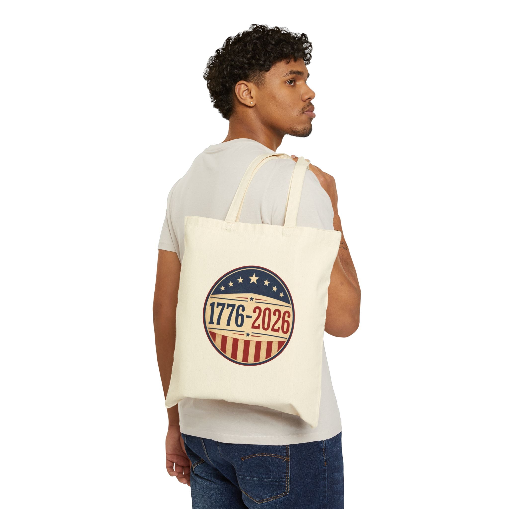 1776–2026 America Anniversary Canvas Tote Bag | Patriotic USA Carryall