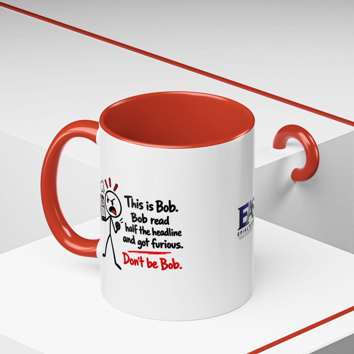 Don’t Be Bob Headline Mug | Funny Social Media & True Crime Coffee Mug (11, 15oz)