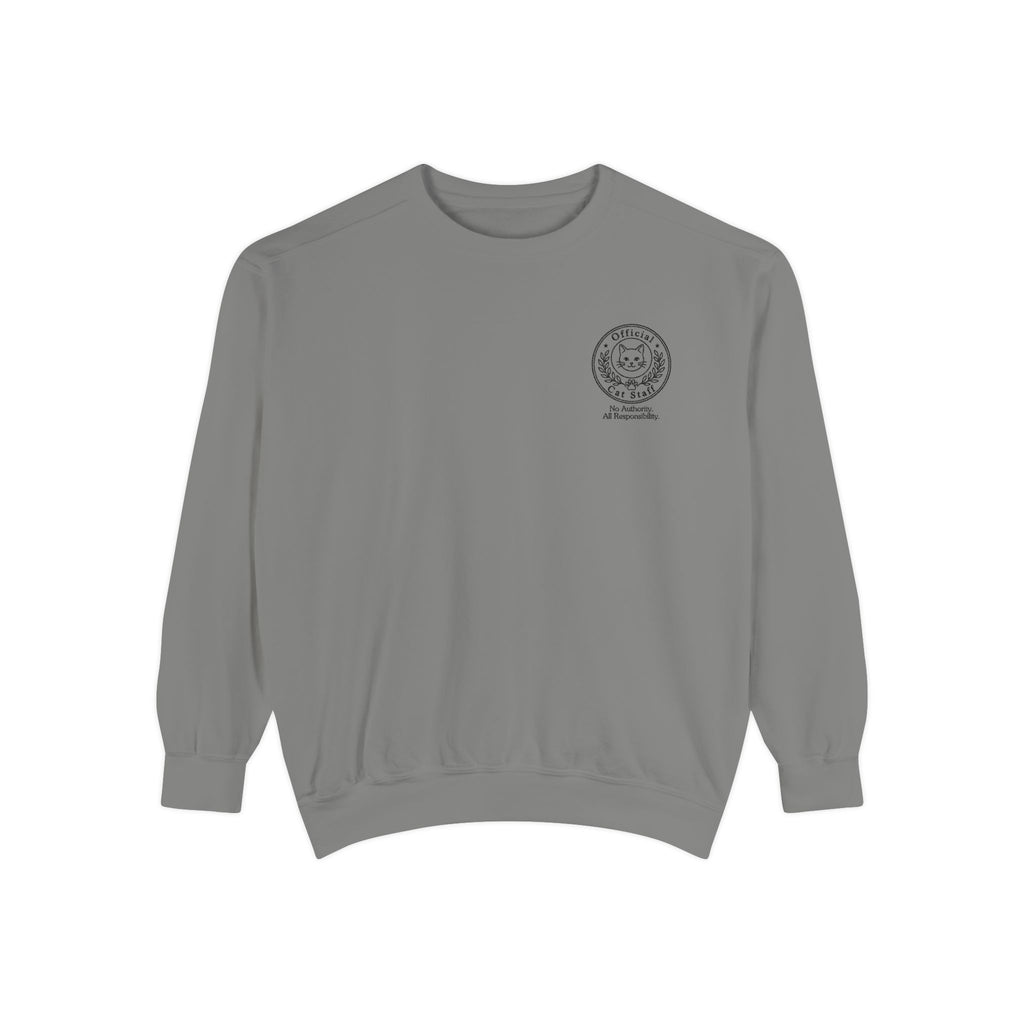 Official Cat Staff Embroidered Relaxed-Fit Sweatshirt