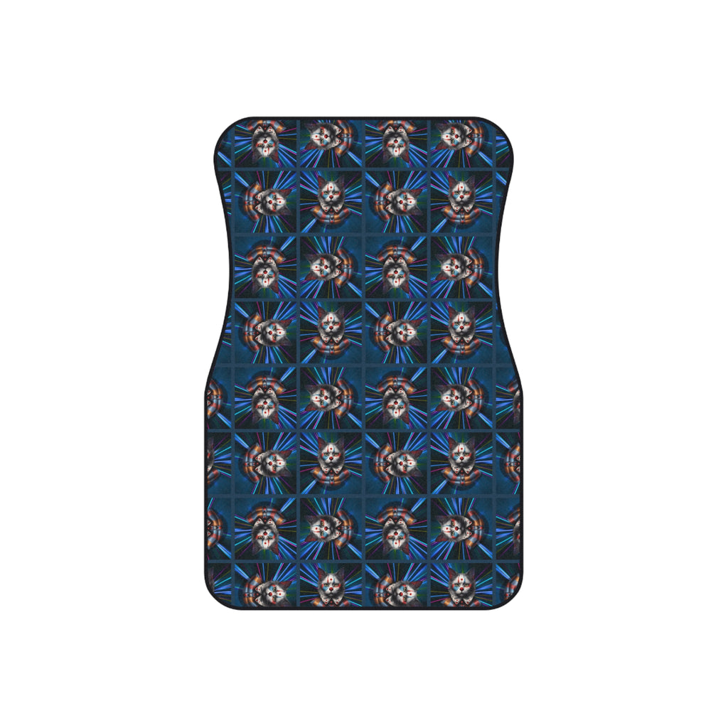 Clown Cat Design Car Mats - Set of 4 Heavy-Duty Floor Protectors