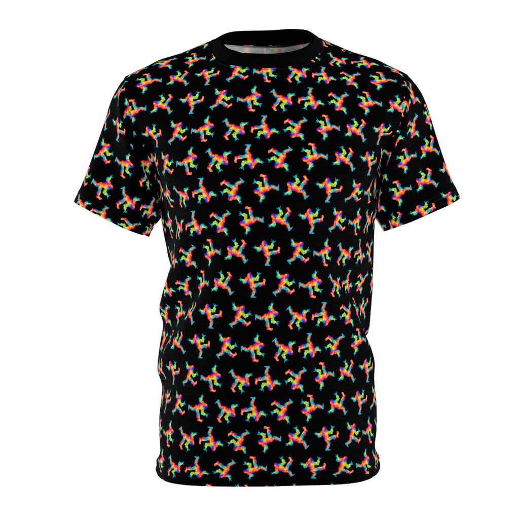 Psychedelic Bigfoot All-Over Print T-Shirt | Rainbow Sasquatch