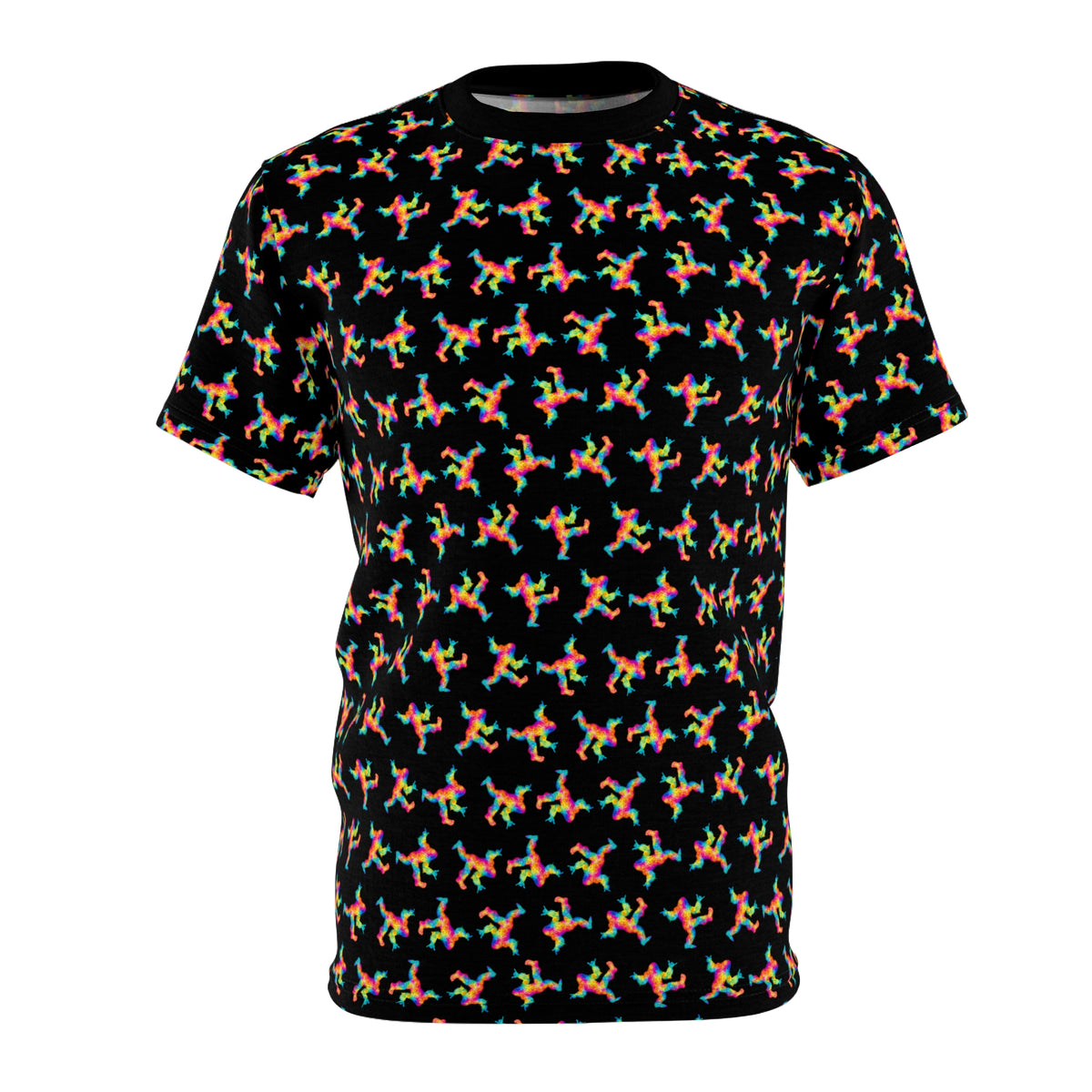 Psychedelic Bigfoot All-Over Print T-Shirt | Rainbow Sasquatch