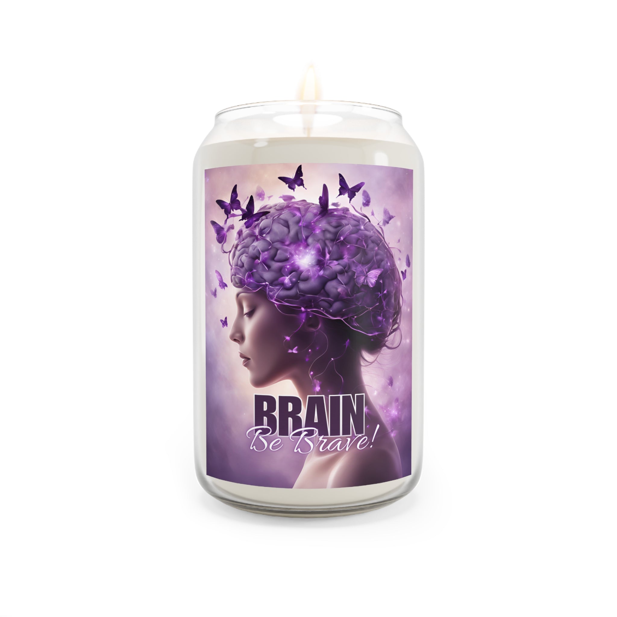 Photo depicting the ​Beautiful Brain Be Brave Scented Candle, 13.75oz from EpiAl's Shop.