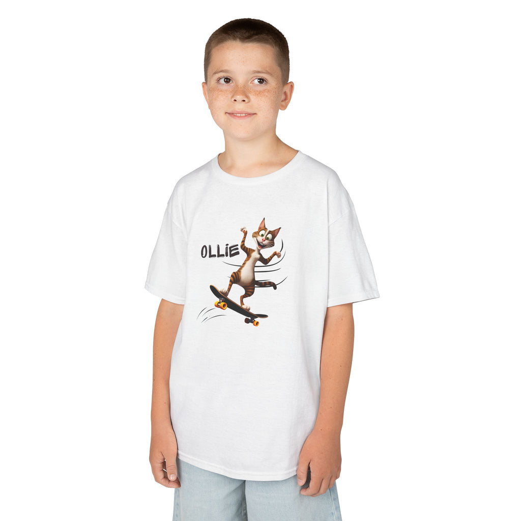 Kids Ollie Cat Tee - Fun and Playful Cotton T-Shirt for Children
