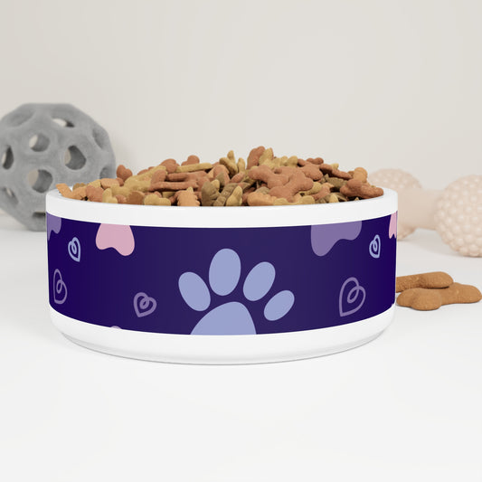Purple Paws Pet Bowl