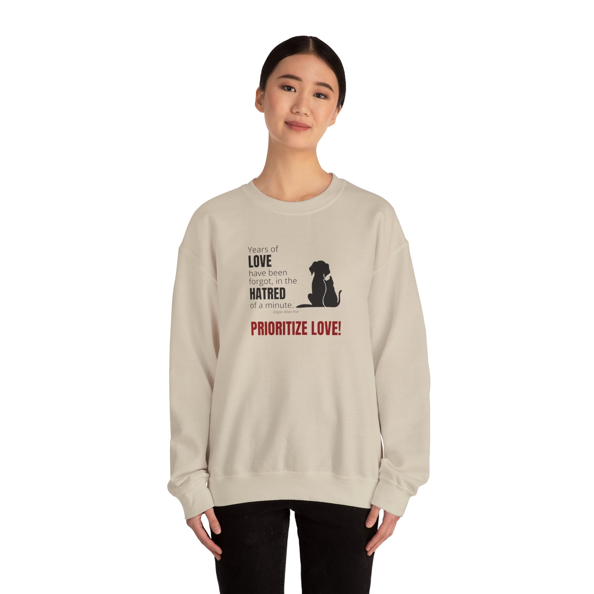 Prioritize Love Unisex Heavy Blend™ Crewneck Sweatshirt