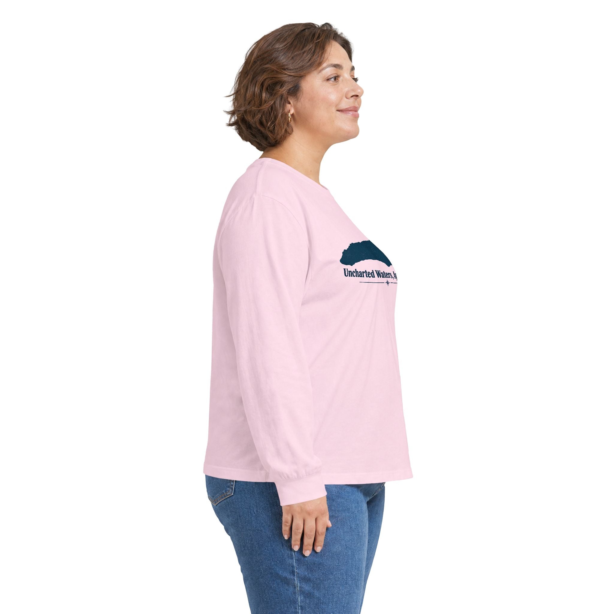 Uncharted Waters, Apparently Long Sleeve Tee | Lake Ontario Humor Shirt