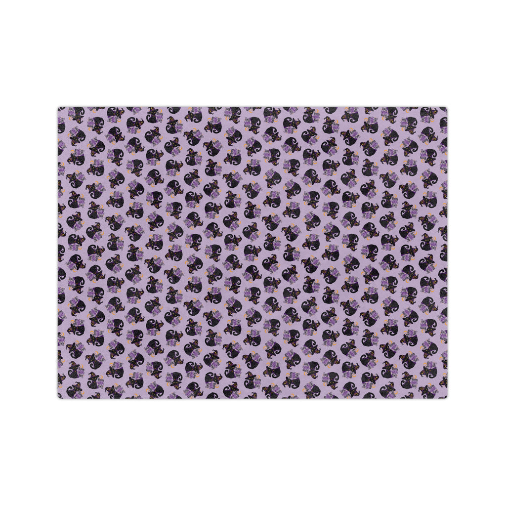 Resting Witch Face Black Cat Velveteen Blanket