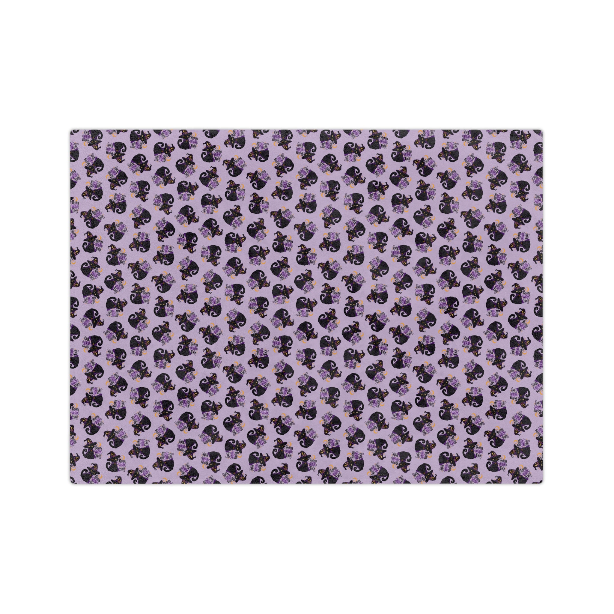 Resting Witch Face Black Cat Velveteen Blanket