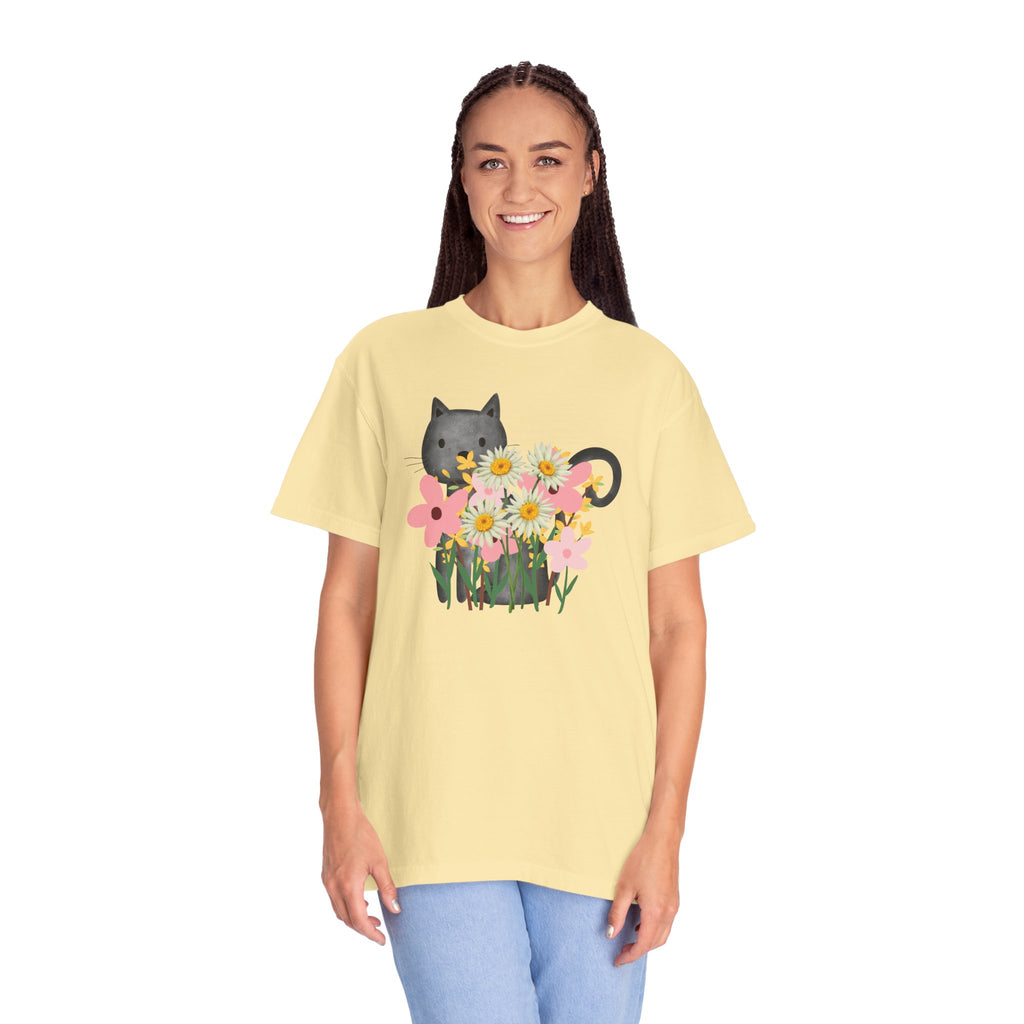 Women’s Floral Cat T-Shirt