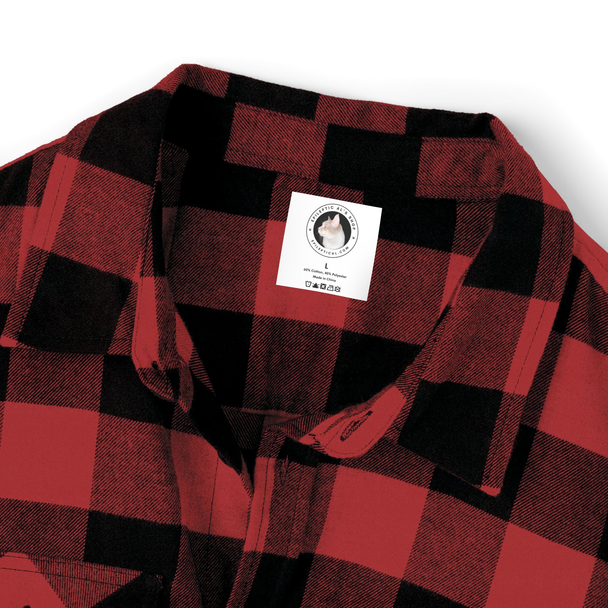 Photo depicting the ​Epilepsy Butterfly Unisex Flannel Shirt from EpiAl's Shop.