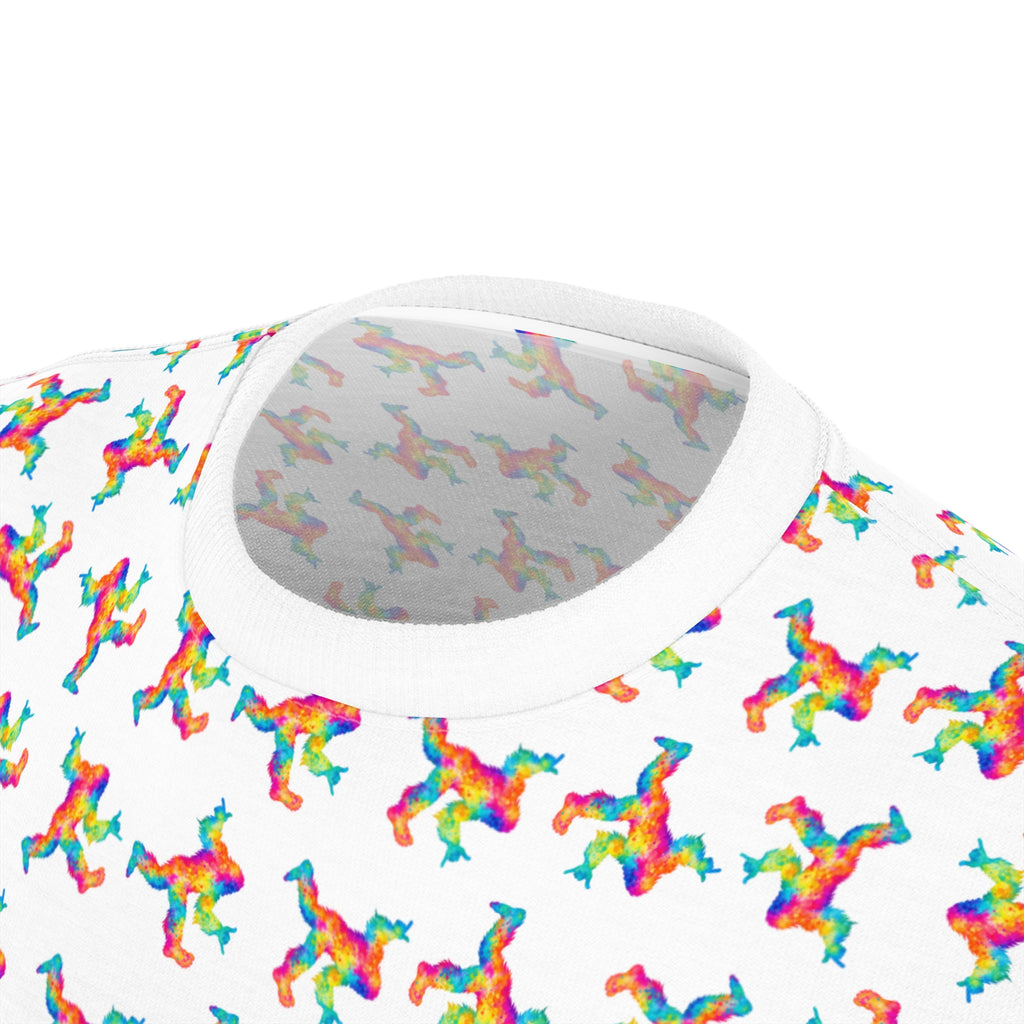 Psychedelic Bigfoot All-Over Print T-Shirt | Rainbow Sasquatch