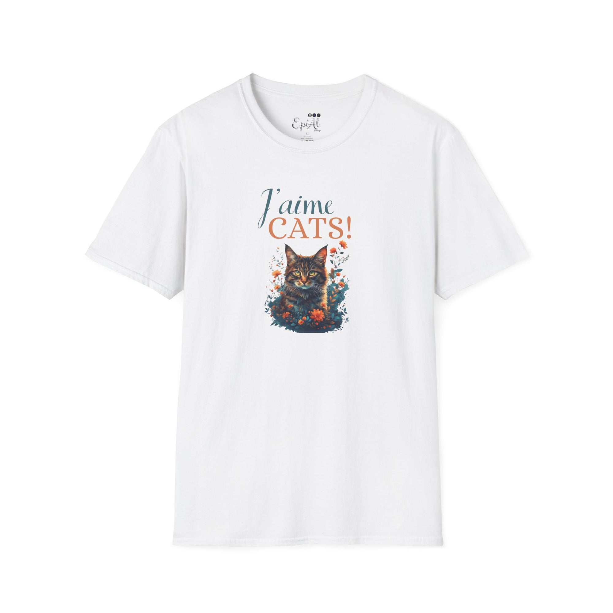 J'aime Cats Unisex Softstyle T-Shirt - Perfect Gift for Cat Lovers