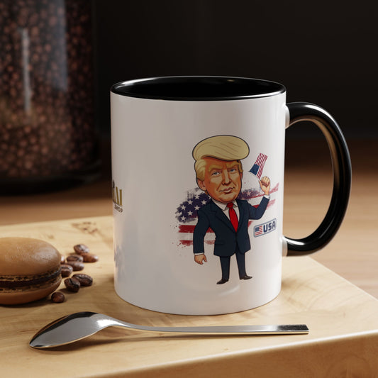 Flag Waving Trump USA Coffee Mug