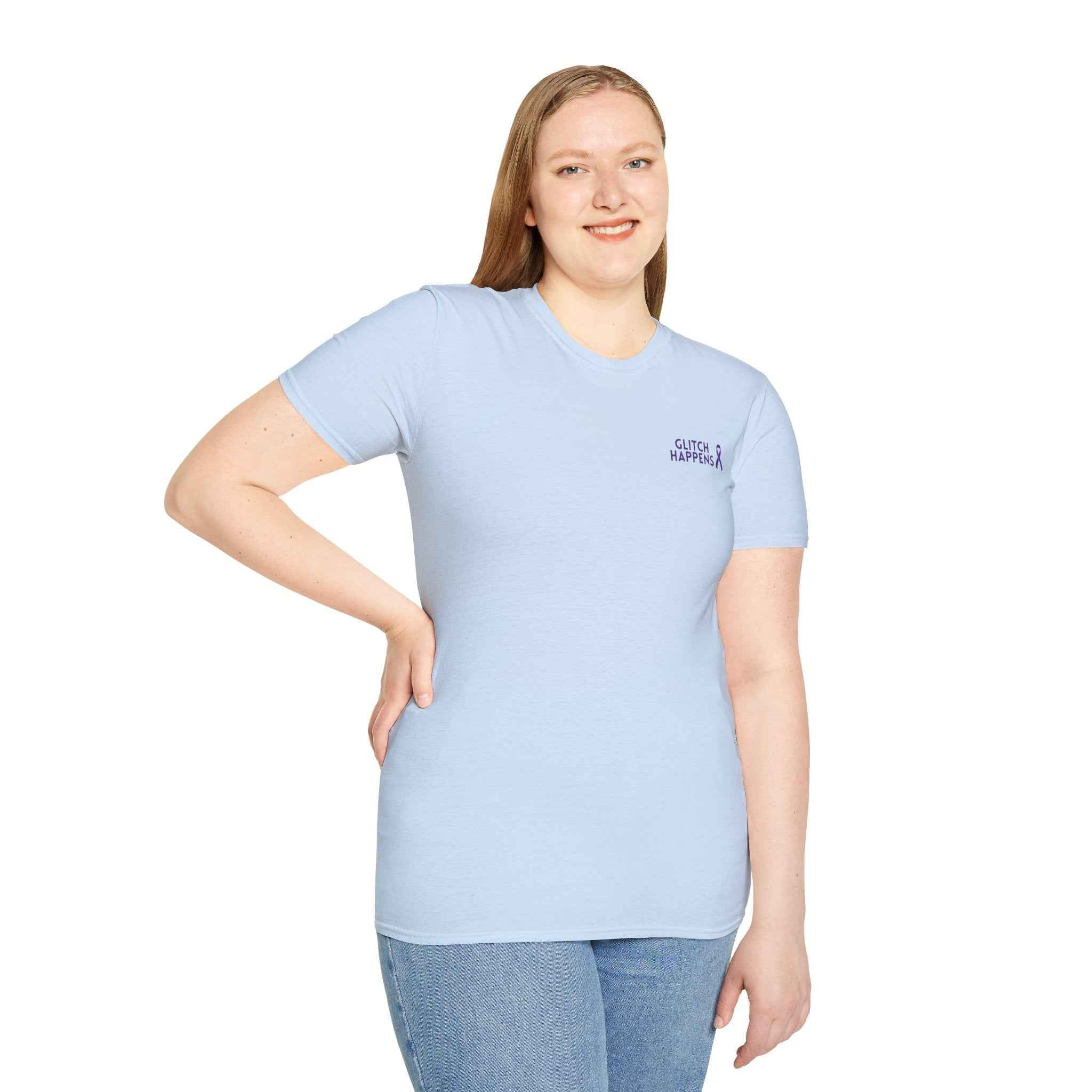 Glitch Happens Tee – Minimalist Seizure First Aid Shirt | Epilepsy Awareness | Neurostrong Apparel